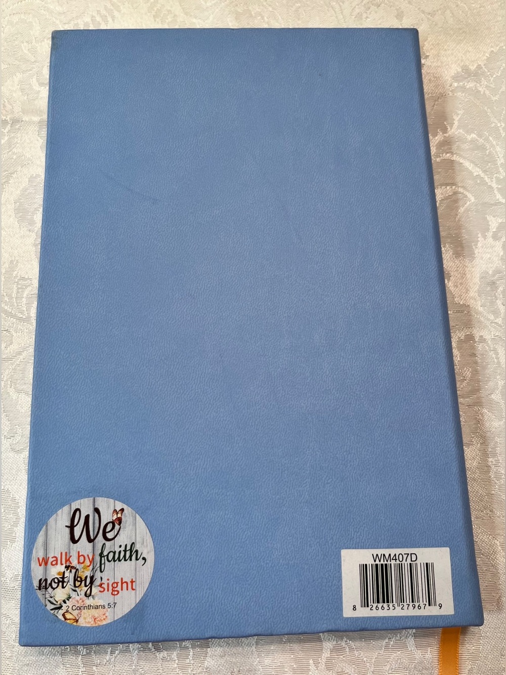 Journal Inspirational Notebook ‘Faith’ in Hardcover Blue with Gold Foil - Picture 2 of 6